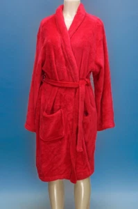 Vintage Copelli New York Women's Plush Sleepwear Bath Robe Red Size L - Picture 1 of 7