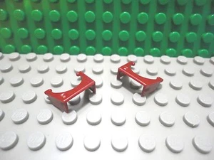 Lego mini figure 2 Dark Red visor hat helmet NEW - Picture 1 of 1