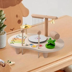 Kinder-Schlagzeug Aus Holz, Musikinstrument Für Jungen Und Mädchen Im Alter - Bild 1 von 5