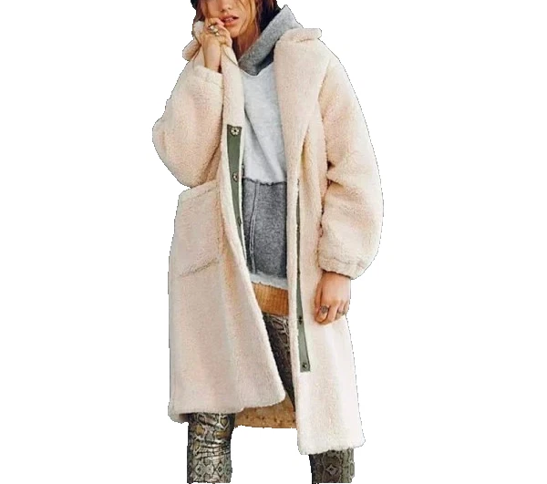 Abrigo Free People Tessa Teddy Longline Imitación Sherpa Pequeño Gran Tamaño Boho Chic Foto 1 de 4