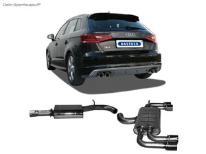 Bastuck Duplex Komplettanlage ab Kat Audi S3 8V je 2x85mm doppelwandig gerade - Picture 1 of 3
