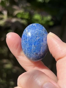 Lapis Lazuli Crystal Palmstone : Serenity : Peace : Self Knowledge AAA+ - Picture 1 of 9