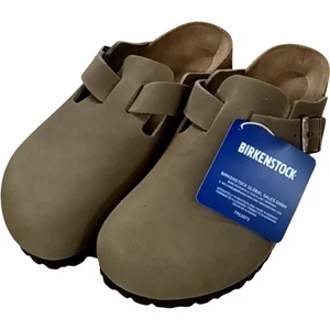 BIRKENSTOCK Boston BS Sandals UK7 Women's Leather Tabacco Brown Clog Buckle - Picture 1 of 8