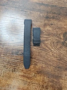 IWC 22/18mm Big Pilot Dark Blue Canvas & Leather Watch Strap OEM IWE0DM8P - Picture 1 of 10