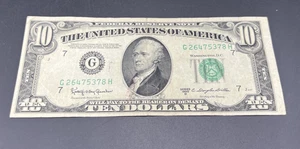 1950 D $10 FRN Federal Reserve Note VG / Fine Green Seal #378 - Picture 1 of 10