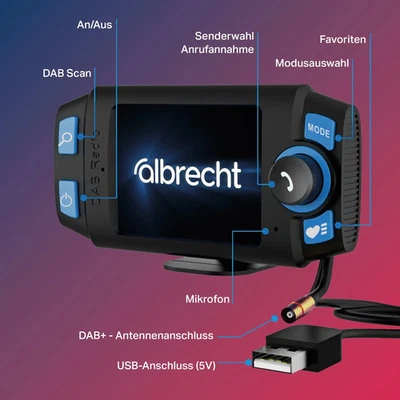 Albrecht DR 55 Mini DAB+ Empfänger Bluetooth Musikstreaming, Freisprechfunktion - Bild 1 von 4