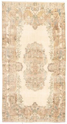 Alfombra oriental vintage anudada a mano alfombra tradicional de lana de 6'4" x 11'11" Foto 1 de 4