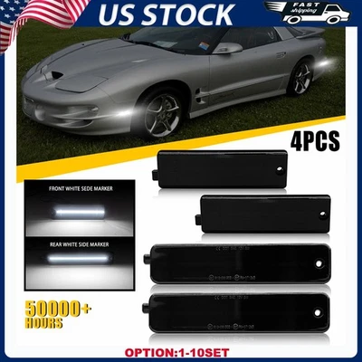 Luces de señalización laterales LED blancas completas para Pontiac Firebird 1998-2002 4-40X Foto 1 de 4