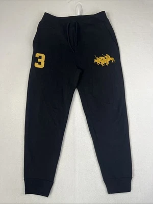 Pantalones deportivos Polo Ralph Lauren NEGROS con DORADO TRIPLE PONY #3 polar Foto 1 de 4
