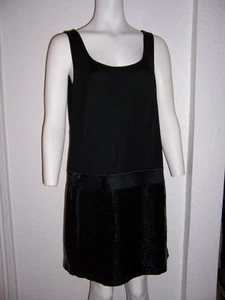 ANN TAYLOR LOFT SLEEVELESS BLACK DRESS SIZE 10 NWT $89 DISC DESIGN EVENING DRESS - Picture 1 of 1