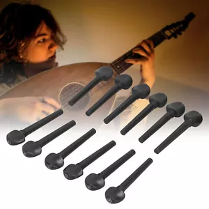12 Pcs 8.7cm Ebony Peg Set Wooden Tuning with Fisheye for Oud Violin Fiddle UTS - Picture 1 of 12