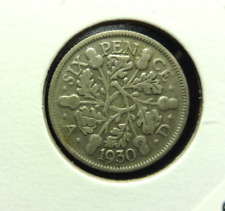 UK 1930 Silver 6 Pence * King George V * 👀
