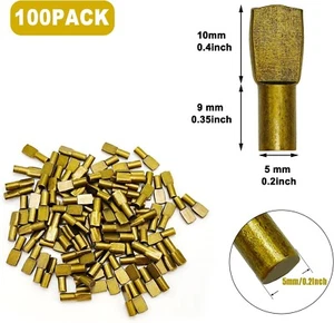 Bronze Adjustable Shelf Pins Pegs 5mm Spoon Shape Support Cabinet Closet 100Pcs - Picture 1 of 6