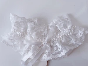 1x Women White Hen's night Party Bride Wedding Lace Bow Garter Suspender Belt - Picture 1 of 12