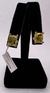 Ohrstecker 6,0 ctw grüner Citrin 18 kg - Bild 1 von 10