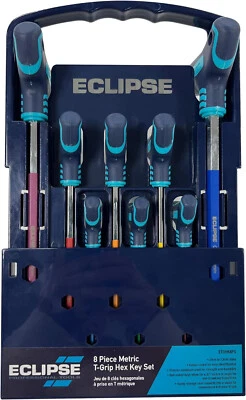 Eclipse Allen Key Set Ball-End 8PC T Handle Colour Coded 2-10mm ETGHK8PS - Image 1 of 4
