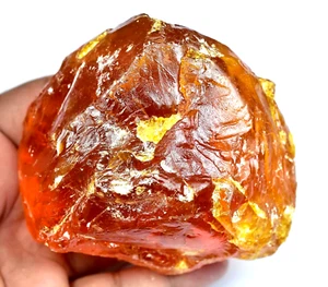 730.00 CT Natürlich Baltisch Karamellbonbon Ei Eigelb Bernstein Facettiert Rough - Bild 1 von 6