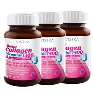 3x30 Tablet VISTRA Marine Collagen Tripeptide 1300mg Plus CoenzymeQ10 Supplement - Picture 1 of 10