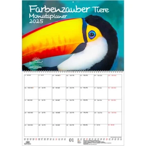Farbenzauber Tiere Planer DIN A2 Kalender für 2025 Farben Colours - Seelenzauber - Bild 1 von 1