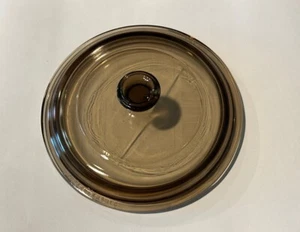 Pyrex Braunglasdeckel P-81-C rund 6" keine Risse oder Chips - Bild 1 von 2