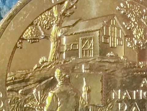 2020 P Weir Farm ATB Quarter Reverse Die Break Error Coin Cover