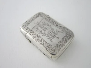 Antique Victorian Sterling Silver Vesta Case - 1873 by Thomas Johnson I - Picture 1 of 6