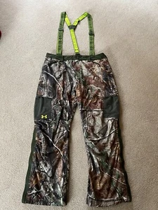 Mens Under Armour Insulated Gunpowder Realtree AP Camo Pants w/suspenders 40 - Picture 1 of 11