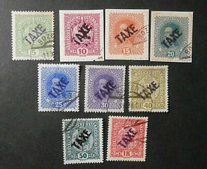 ITALIA ,AUSTRIA 1918 Trentino Bolzano BZ3 SegnaTasse SVR 9V cpl BZ3/36-44 Cert. - Imagen 1 de 3