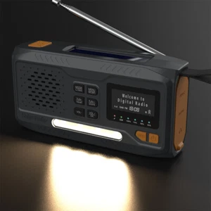 Radio de emergencia de manivela solar conector para auriculares de 3,5 mm radio exterior para supervivencia - Imagen 1 de 9