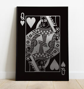 Queen of Hearts Art Print, Playing Card Poster, Home Decor, Wall Art