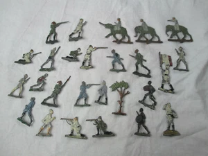 Alte Zinnfiguren Konvolut Flachfiguren um 1935/1940 - Franz. Kolonie ELEFANTEN - Bild 1 von 6