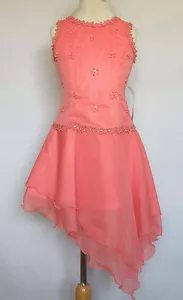 NUEVO VESTIDO FORMAL ADOLESCENTE NIÑA CONCURSO FLOR NIÑA ROJO CORAL - Imagen 1 de 6