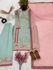 Pakistani Dress Salwar Kameez Ready To Wear Suits Indian Wedding Party Bollywood - Picture 1 of 7