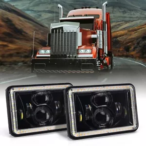 2PCS 4x6" LED Headlight Hi/Lo Beam Sealed for Chevy C10 S10 K10 Pickup Trucks - Bild 1 von 7