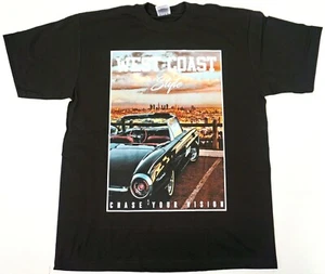 WEST COAST STYLE T-shirt Los Angeles California Urban Streetwear Mens Tee New - Picture 1 of 3