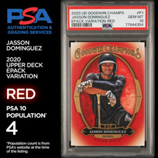 2020 Jasson Dominguez Rookie RED VARIATION  RARE  Pop. 4 🔥 Upper Deck  PSA 10