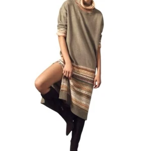 Anthropologie Daily Practice Fair Isle Sweater Dress Midi Moss green Size XL - Picture 1 of 14