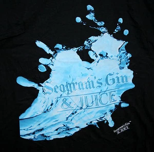 Seagram's Gin & Juice Werbe Werbung schwarz T-Shirt Neu NOS Gr. XL - Bild 1 von 3