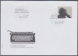 SWITZERLAND Sc #1412 FDC MAX RUDOLF FRISCH, SWISS ARCHITECT and WRITER - Picture 1 of 1