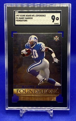 1997 Score Board NFL Experience Barry Sanders Foundations #F21 SGC 9 - Image 1 of 2