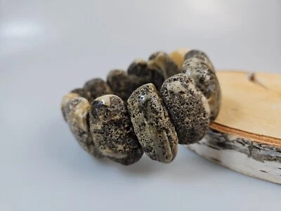 armband aus grun echt bernstein unberabeiten armschmuck baltic - Bild 1 von 4