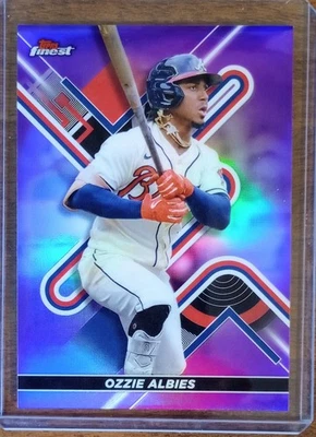Ozzie Albies 2022 Topps Finest #32 Purple Refractor /250 Atlanta Braves - Image 1 of 2
