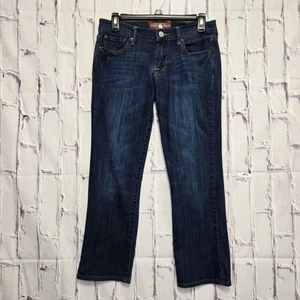 Pantalones de mezclilla informales para mujer Lucky Brand Sweet 'N crop talla 4/27 azul medio/oscuro - Imagen 1 de 14