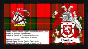 Dunbar Scottish Clan Scotland Bar Mat Corredor Pub Hogar Fantástico Recuerdo - Imagen 1 de 3