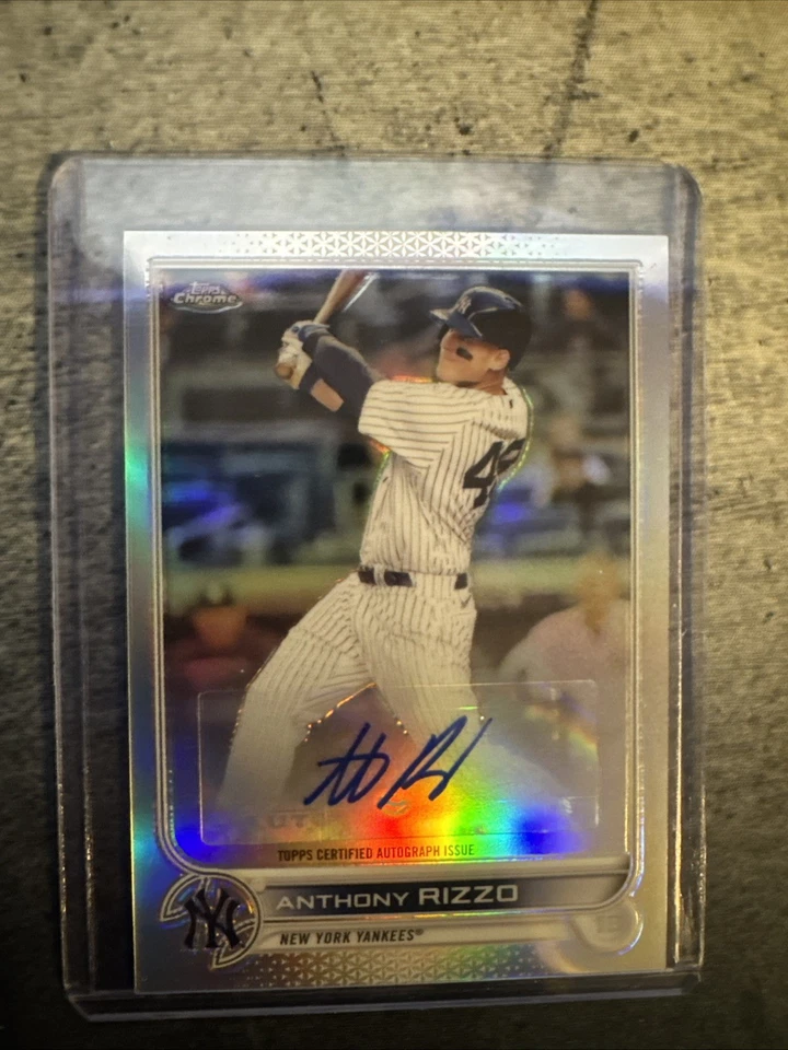 2022 Topps Chrome update Anthony Rizzo Refractor Auto - Image 1 of 2