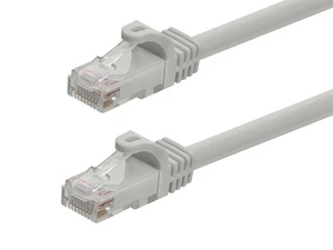 Flexboot Cat6 Ethernet Patch Cable Network RJ45 Stranded UTP 24AWG 20ft Gray - Picture 1 of 6