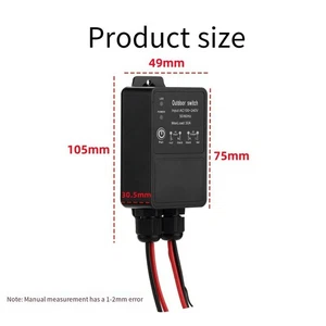 Heavy Duty Outdoor Waterproof Switch with Remote Control for Water Pumps - Picture 1 of 12