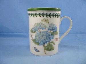 Portmeirion Botanic Garden Kaffeebecher + Untersetzer/Deckel Set Hortensie, Neuzustand - Bild 1 von 13