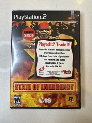 State of Emergency (PS2 2003) Nuevo Sellado de Fábrica Etiqueta Negra Promo Foto 1 de 4