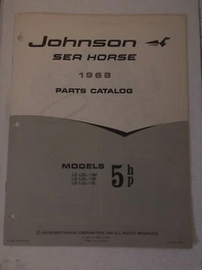 1968, 5 HP Johnson Sea Horse, Parts Catalog boat motor model ld ldl 13m 13b 13e - Picture 1 of 3